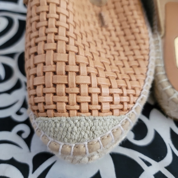 Kanna leather camel tone espadrill slide mules - Picture 2 of 9